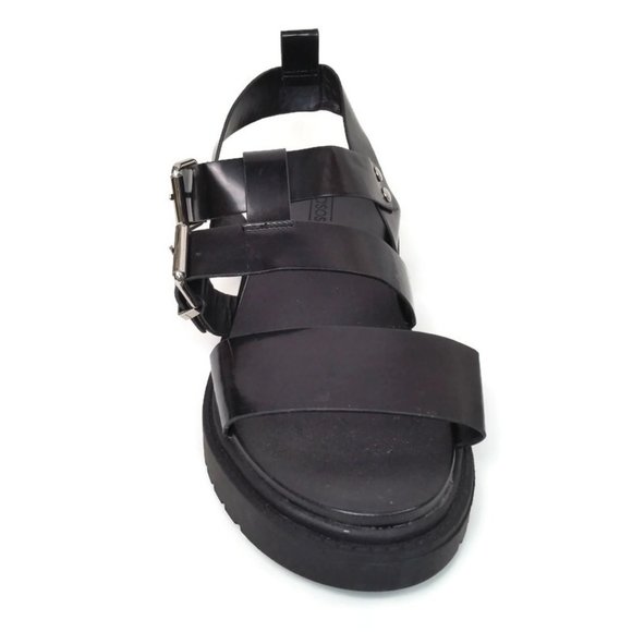 ASOS Design Women's Chunky Black Strappy Sandals Block Heel Platform UK 8/ US 10 - Picture 6 of 9